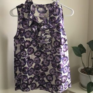 Silk J. Crew floral blouse